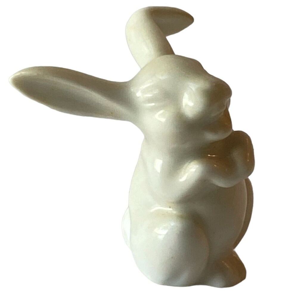 Vtg 1930 German Rosenthal Rabbit Porcelain Art Sculpture Miniature White